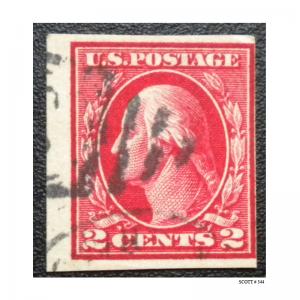 UNITED STATES STAMP. 1908 - 09. SCOTT # 344. USED. IMPERFORATE