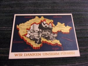 GERMANY WWII PROPAGANDA POSTAL CARD:  1939 WIR DANKEN UNSERM FURHER