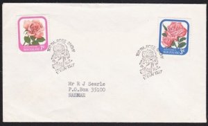 NEW ZEALAND 1977 cover 100th ROSE SHOW / Bulls - commem pmk................A7386