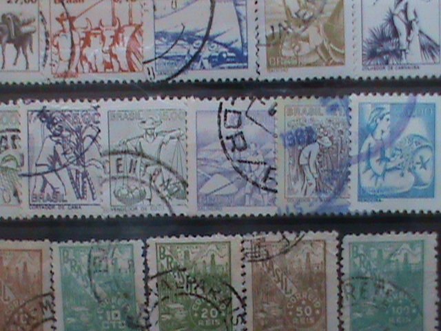 BRAZIL STAMP:1941-VERY OLD 22 DIFFERENT IN 2 SETS. OLD CITY & WORKERS USED #M