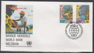 United Nations Scott 546-7 Combo FDC - World Bank