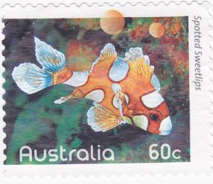 Australia 2010 Marine Life Spotted Sweetlips 60c used