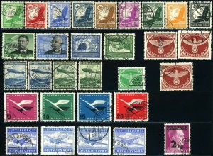 GERMANY #C46-C64 #MC1 #MQ1-MQ3 Airmail Military Parcel Postage Stamps Used