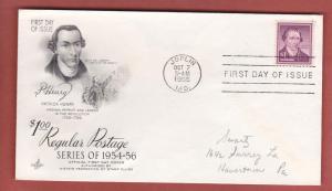 #1052a Patrick Henry $ value- Artcraft Cachet AB10