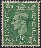 Great Britain #258 1/2P King George 6, used EGRADED VF 81