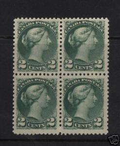 Canada #36 XF/NH Block **With VGG Certificate**