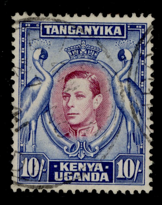 KENYA UGANDA TANGANYIKA GVI SG149, 10s FINE USED. Cat £32. PERF 13¼