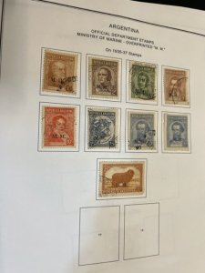 Argentina Official Department stamp Collection