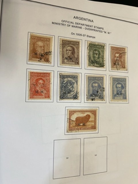 Argentina Official Department stamp Collection