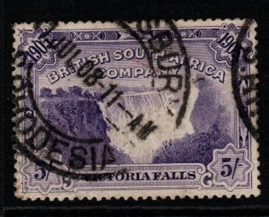 RHODESIA SG99 1905 5/= VIOLET USED 