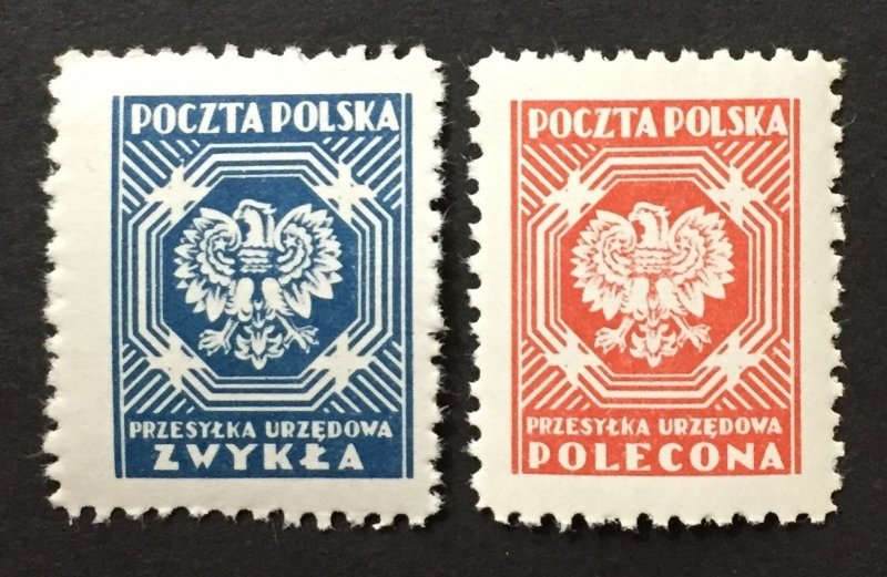 Poland 1945 #o27-8,  Eagle, MNH.