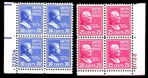 U.S. #829-830 MINT PL# SET OG NH