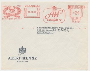 Meter cover Netherlands 1962 75 Years Albert Heijn - Zaandam