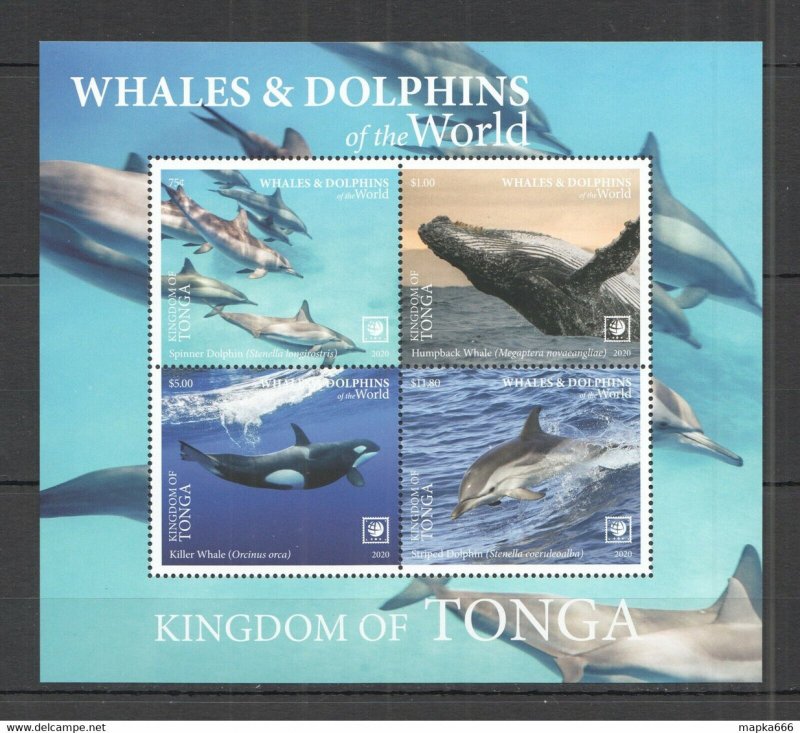 2020 Tonga Whales & Dolphins !!! Sale Marine Life Fauna Kb ** Nw690