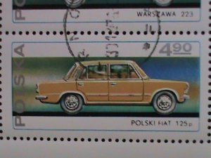 POLAND-1976-SC# 2180-3- 25TH ANNIV: ZERAN AUTOMOBILE FACTORY, WARSAW, CTO-SHEET