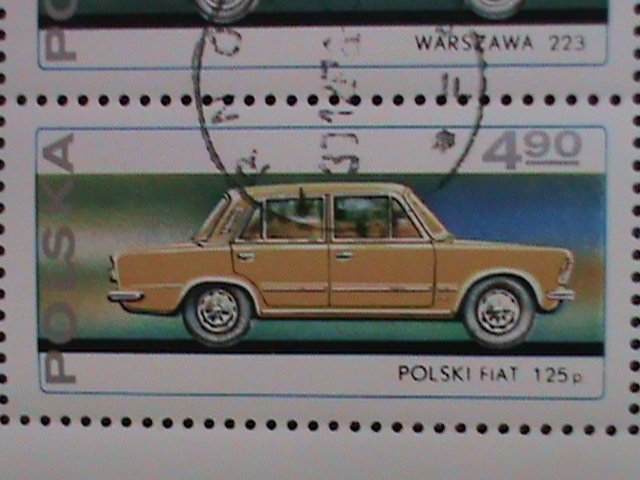 POLAND-1976-SC# 2180-3- 25TH ANNIV: ZERAN AUTOMOBILE FACTORY, WARSAW, CTO-SHEET