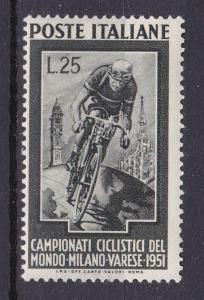 ITALY  584 MNH 1951 Biccle Championship Races CV $12.