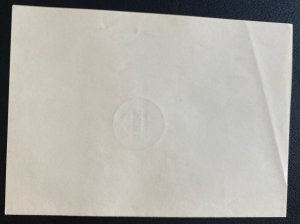 1952 Schweiz Switzerland First Day Souvenir Sheet Cover Six Rings