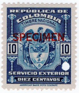 (I.B) Colombia Revenue : Consular Service 10c (ABN Specimen)