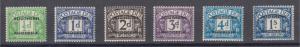 Southern Rhodesia  #j1-6   mnh   cat  $18.75