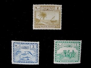 MALDIVE ISLANDS - SCOTT# 20-22 - MNH - CAT VAL $38.50