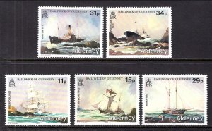 Alderney 32-36 Sailing Ships MNH VF