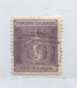 British Virgin Islands 1887 6d used