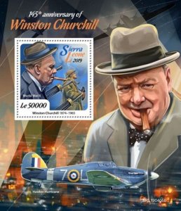 Sierra Leone - 2019 Winston Churchill Anniversary - Souvenir Sheet - SRL190405b