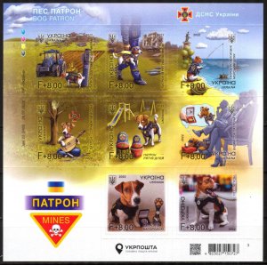 Ukraine 2022 Dogs Dog Patron Sheet MNH