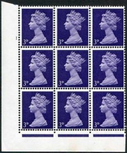 U8 3d Violet Cylinder 1 No Dot U/M Block 9 