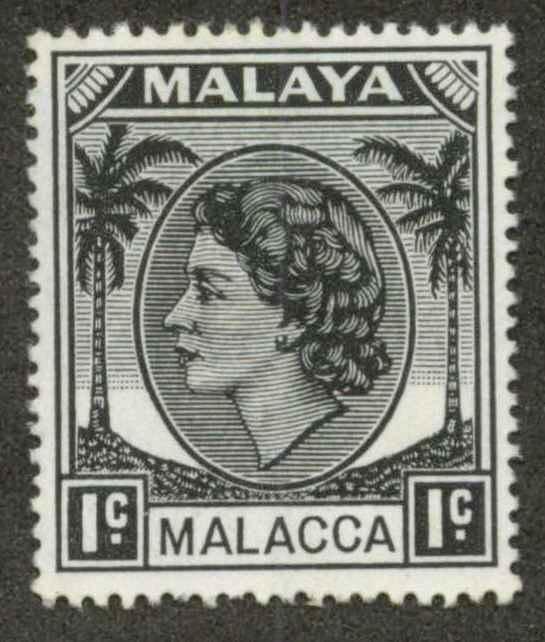 Malaya Malacca 29 Mint VF H (tiny Scott# on rev)