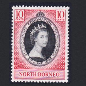 North Borneo Queen Elizabeth II Coronation 1v SG#371 SC#260