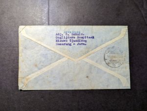 1930 Dutch East Indies Airmail Cover Semarang to Beventer Netherlands