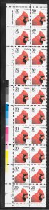 #2480 MNH Plate Block Strip of 20