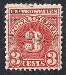 J82 3 cent Carmine F-VF used