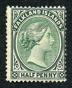 Falkland Is SG15 1/2d Blue-green M/M  cat 28 pounds