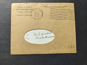 APO 34 ROME, ITALY 1944 Censored WWII Army Cover 168 Infantry V-MAIL Letter