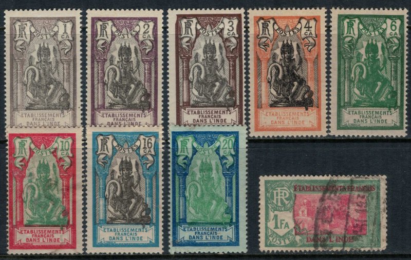 French India #80-5,7,9-90*/u  CV $4.05