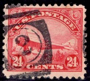 US Stamp #C6 24c Carmine DeHavilland USED SCV $27.50