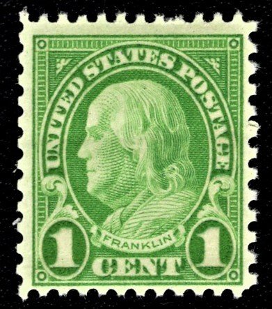 US 632 MNH VF 1 Cent Franklin Green
