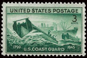 Scott 936   3¢ Coast Guard Single, MNH