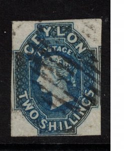 Ceylon #13 (SG #12) Very Fine Used With Four Margins **With Certificate**