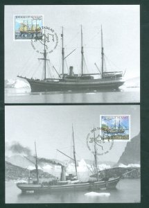 Greenland. 1998. 2 FD. Maximum Card. Nordic IV. Sailing . Sc. # 338-39. Morck.