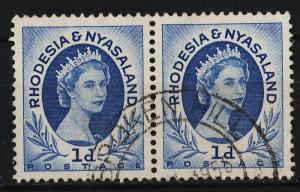 Rhodesia and Niasaland 1954/1956 Queen Elizabeth II 1p (1/16) USED