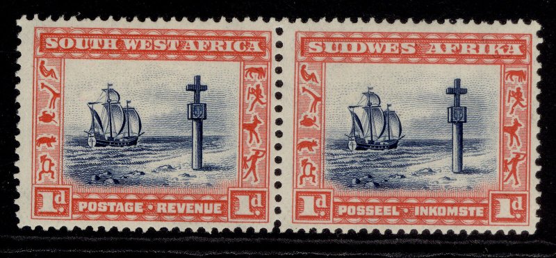 SOUTH WEST AFRICA GV SG75, 1d indigo & scarlet, M MINT. 