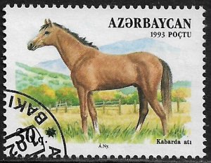 Azerbaijan #357 Used Stamp - Horse