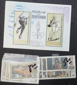 EDW1949SELL : BURUNDI Collection of VF, Mint NH sets & S/S. Scott Catalog $130.