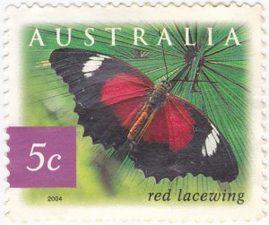 Australia - 2004 Butterfly- Red Lacewing 5c used