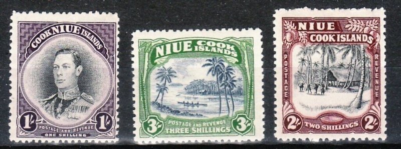 Niue Sc 73-75 NH (73 - LH) ISSUE of 1938 