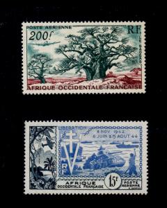 VSM:FRENCH W AFRICA 1954 OG,LH FRESH SCT # C20,17 $ 27 LOT # VSAFWAFR1954M-B90